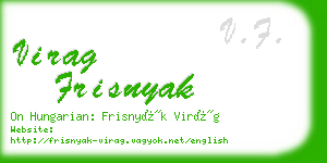 virag frisnyak business card